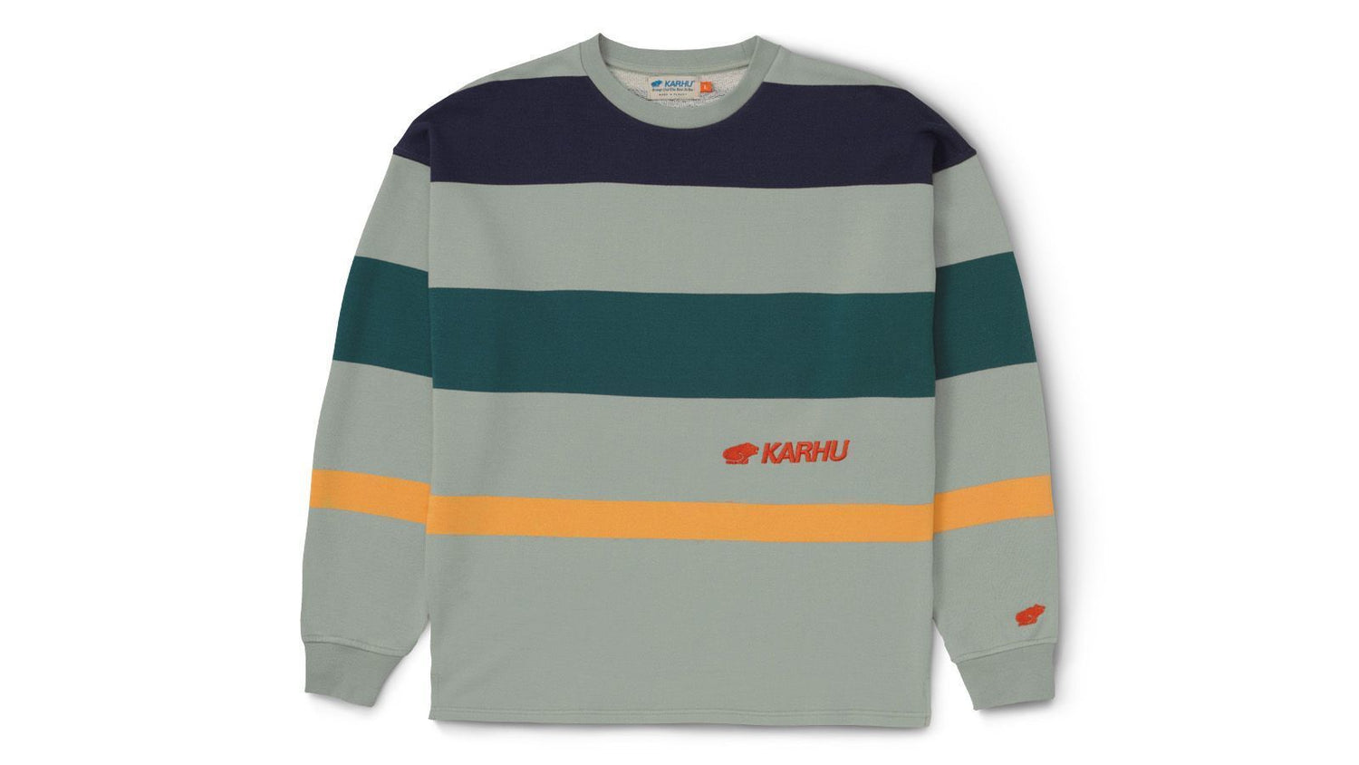 Uni striped sweatshirt - abbey stone / india ink