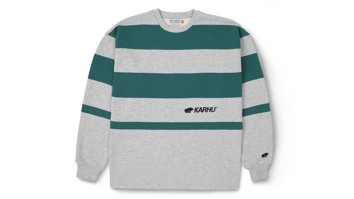 Uni Stripe Sweatshirt Heather Grey/June Bug front