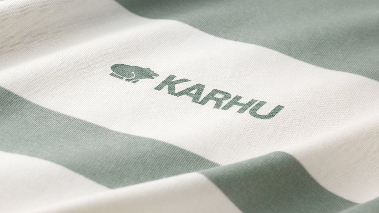 Uni striped short sleeve sweatshirt - iceberg green / white