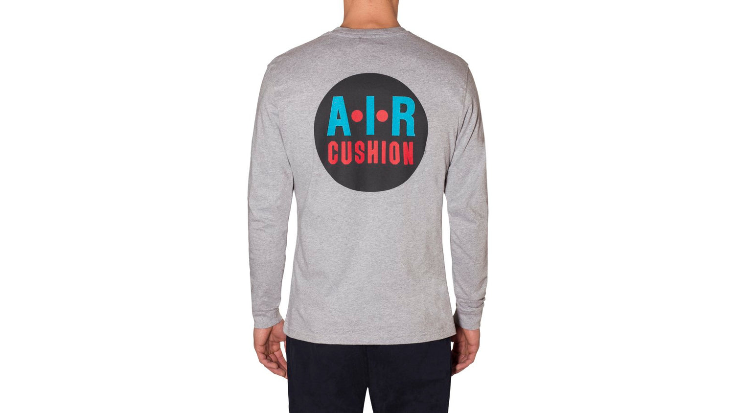 Karhu Air Cushion LS Tshirt White Heather Grey back on body